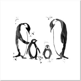 Penguin family Posters and Art